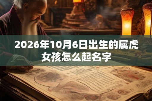 2026年10月6日出生的属虎女孩怎么起名字