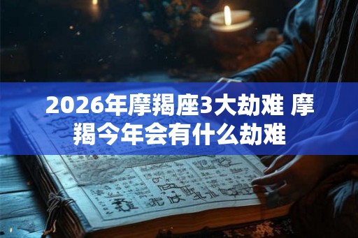 2026年摩羯座3大劫难 摩羯今年会有什么劫难
