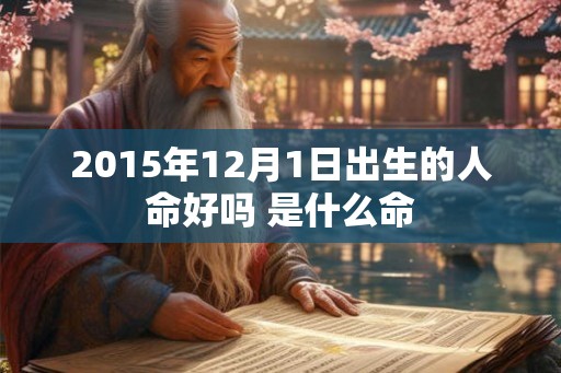 2015年12月1日出生的人命好吗 是什么命 2015年12月1日出生的人命好吗 是什么命