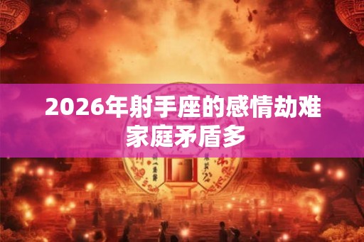 2026年射手座的感情劫难 家庭矛盾多