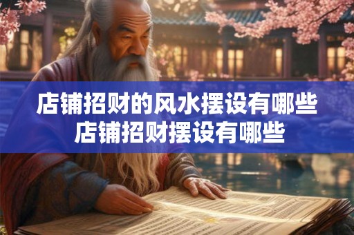店铺招财的风水摆设有哪些 店铺招财摆设有哪些