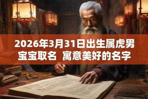 2026年3月31日出生属虎男宝宝取名 寓意美好的名字 2026年3月31日出生属虎男宝宝取名 寓意美好的名字