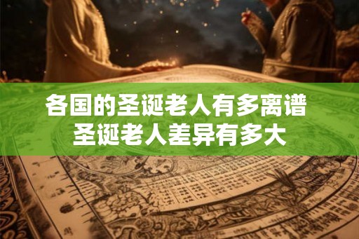各国的圣诞老人有多离谱 圣诞老人差异有多大