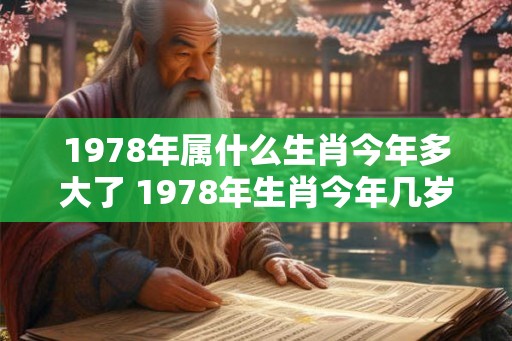 1978年属什么生肖今年多大了 1978年生肖今年几岁