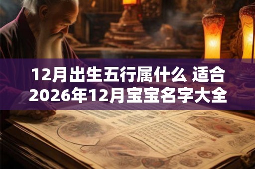 12月出生五行属什么 适合2026年12月宝宝名字大全