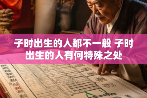 子时出生的人都不一般 子时出生的人有何特殊之处