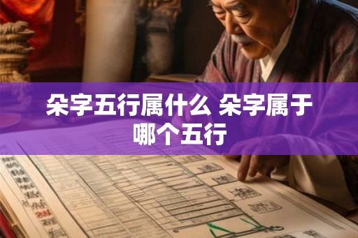 朵字五行属什么 朵字属于哪个五行