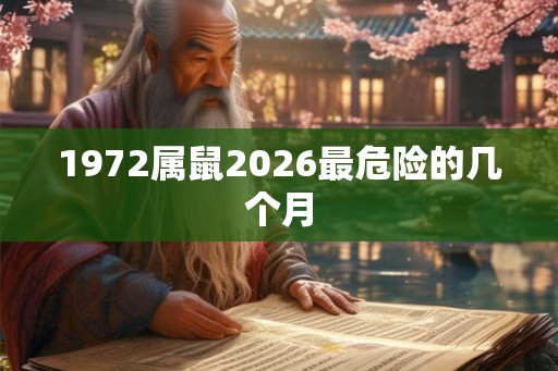 1972属鼠2026最危险的几个月 1972属鼠2026最危险的几个月