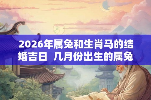 2026年属兔和生肖马的结婚吉日 几月份出生的属兔人命好 2026年属兔和生肖马的结婚吉日 几月份出生的属兔人命好