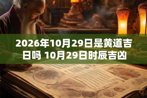 2026年10月29日是黄道吉日吗 10月29日时辰吉凶