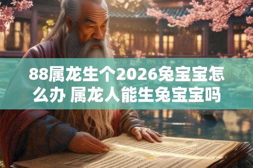 88属龙生个2026兔宝宝怎么办 属龙人能生兔宝宝吗