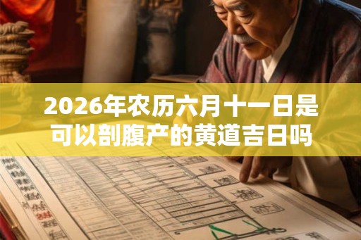 2026年农历六月十一日是可以剖腹产的黄道吉日吗