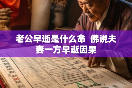 老公早逝是什么命  佛说夫妻一方早逝因果