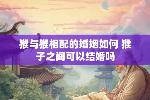 猴与猴相配的婚姻如何 猴子之间可以结婚吗
