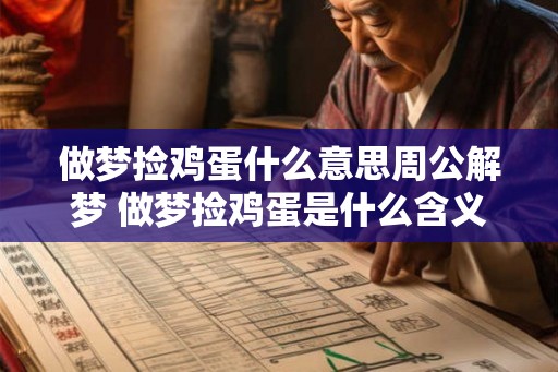 做梦捡鸡蛋什么意思周公解梦 做梦捡鸡蛋是什么含义