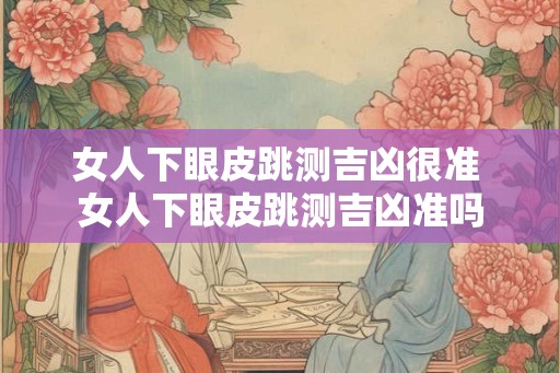 女人下眼皮跳测吉凶很准 女人下眼皮跳测吉凶准吗