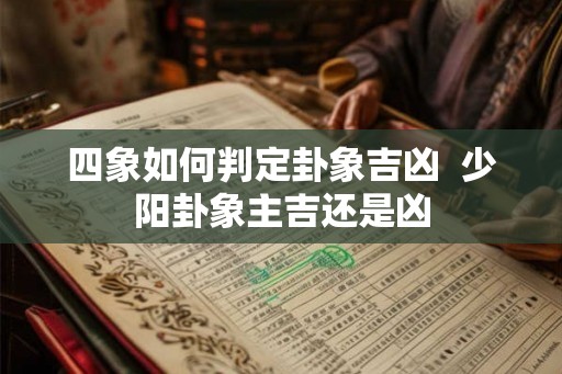 四象如何判定卦象吉凶 少阳卦象主吉还是凶 四象如何判定卦象吉凶 少阳卦象主吉还是凶