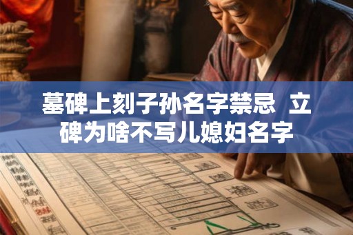 墓碑上刻子孙名字禁忌 立碑为啥不写儿媳妇名字 墓碑上刻子孙名字禁忌 立碑为啥不写儿媳妇名字
