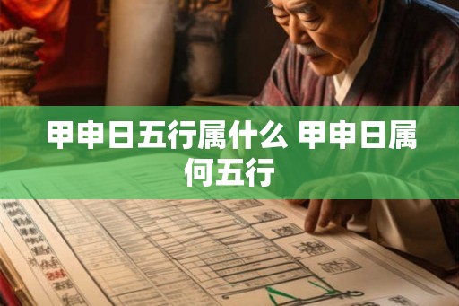 甲申日五行属什么 甲申日属何五行