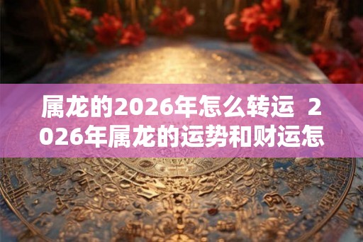 属龙的2026年怎么转运  2026年属龙的运势和财运怎么样