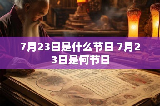 7月23日是什么节日 7月23日是何节日