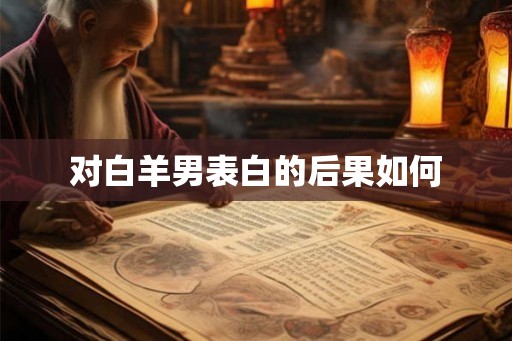 对白羊男表白的后果如何