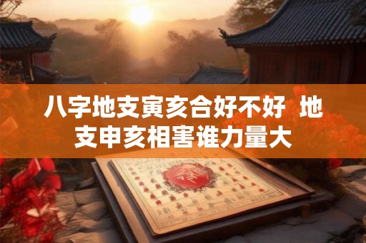 八字地支寅亥合好不好  地支申亥相害谁力量大