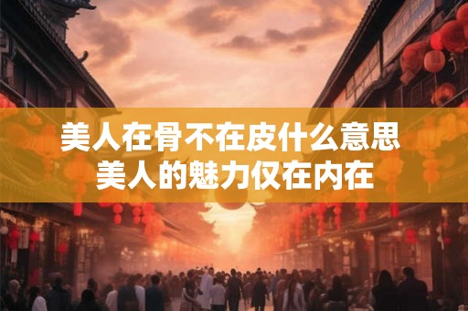美人在骨不在皮什么意思 美人的魅力仅在内在