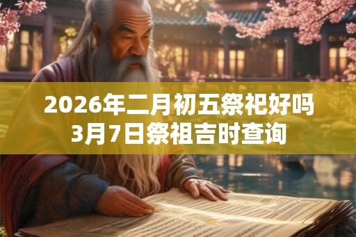 2026年二月初五祭祀好吗3月7日祭祖吉时查询