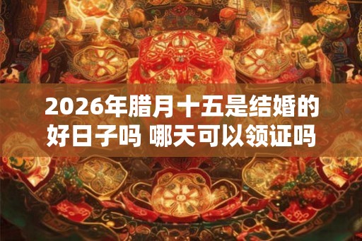 2026年腊月十五是结婚的好日子吗 哪天可以领证吗