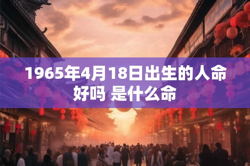 1965年4月18日出生的人命好吗 是什么命 1965年4月18日出生的人命好吗 是什么命
