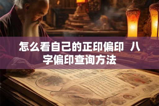 怎么看自己的正印偏印  八字偏印查询方法