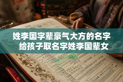 姓李国字辈豪气大方的名字 给孩子取名字姓李国辈女孩 姓李国字辈豪气大方的名字 给孩子取名字姓李国辈女孩