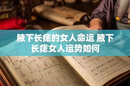 腋下长痣的女人命运 腋下长痣女人运势如何