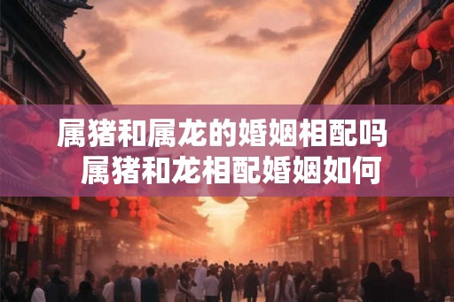 属猪和属龙的婚姻相配吗  属猪和龙相配婚姻如何