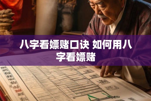 八字看嫖赌口诀 如何用八字看嫖赌