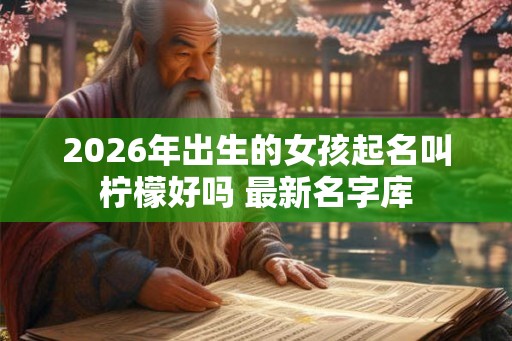 2026年出生的女孩起名叫柠檬好吗 最新名字库