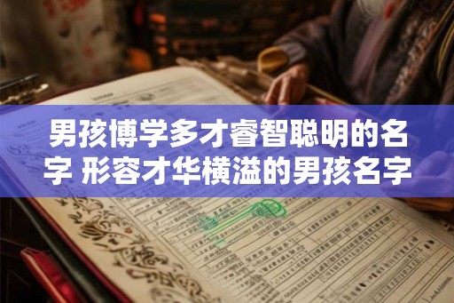 男孩博学多才睿智聪明的名字 形容才华横溢的男孩名字大全集