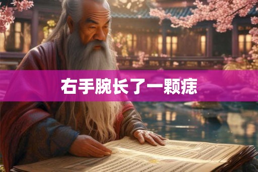 右手腕长了一颗痣