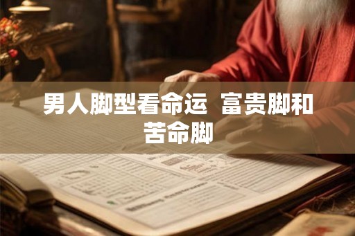 男人脚型看命运  富贵脚和苦命脚