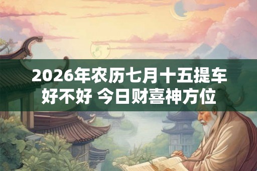 2026年农历七月十五提车好不好 今日财喜神方位