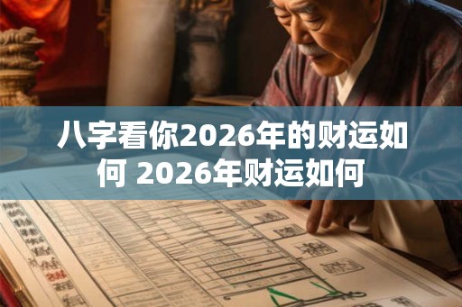 八字看你2026年的财运如何 2026年财运如何
