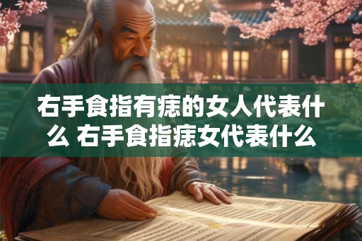 右手食指有痣的女人代表什么 右手食指痣女代表什么