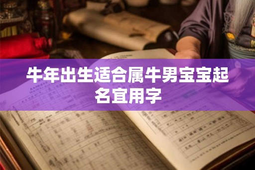 牛年出生适合属牛男宝宝起名宜用字