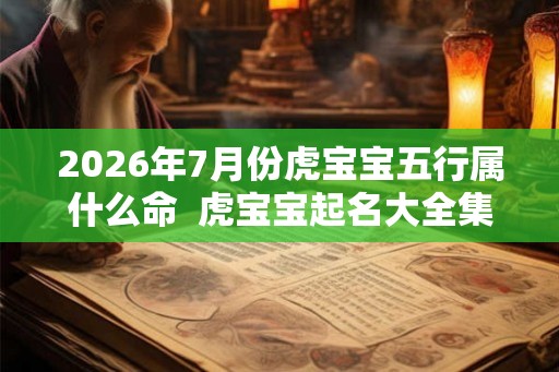 2026年7月份虎宝宝五行属什么命  虎宝宝起名大全集