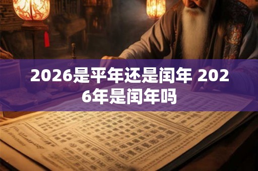 2026是平年还是闰年 2026年是闰年吗 2026是平年还是闰年 2026年是闰年吗