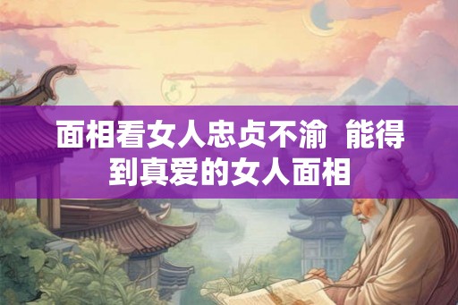 面相看女人忠贞不渝  能得到真爱的女人面相