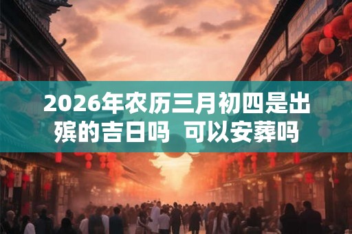 2026年农历三月初四是出殡的吉日吗 可以安葬吗 2026年农历三月初四是出殡的吉日吗 可以安葬吗