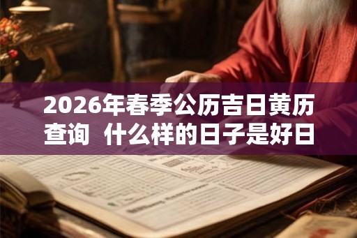 2026年春季公历吉日黄历查询  什么样的日子是好日子