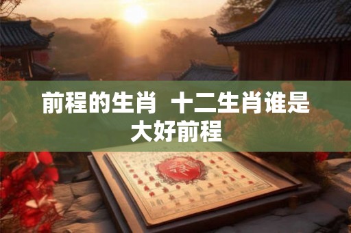 前程的生肖  十二生肖谁是大好前程